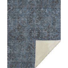 Premium Machine Washable ASB571 Navy 50" x 70" Sherpa Throw Blanket