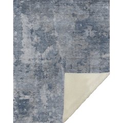 Premium Machine Washable ASB573 Blue 50" x 70" Sherpa Throw Blanket