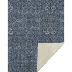 Premium Machine Washable ASB574 Blue 50" x 70" Sherpa Throw Blanket