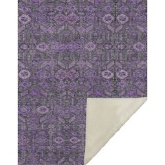 Premium Machine Washable ASB574 Purple 50" x 70" Sherpa Throw Blanket