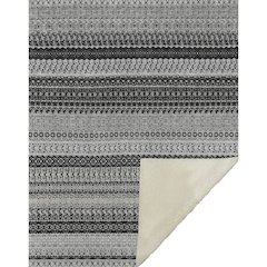 Premium Machine Washable ASB576 Black 50" x 70" Sherpa Throw Blanket