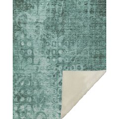 Premium Machine Washable ASB577 Teal 50" x 70" Sherpa Throw Blanket