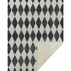 Premium Machine Washable ASB578 Black 50" x 70" Sherpa Throw Blanket