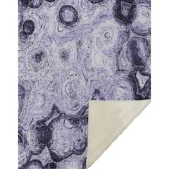 Premium Machine Washable ASB579 Purple 50" x 70" Sherpa Throw Blanket