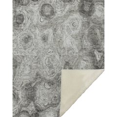 Premium Machine Washable ASB579 Silver 50" x 70" Sherpa Throw Blanket