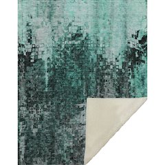 Premium Machine Washable ASB581 Teal 50" x 70" Sherpa Throw Blanket