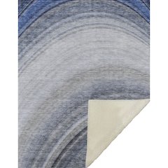 Premium Machine Washable ASB584 Blue 50" x 70" Sherpa Throw Blanket