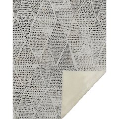 Premium Machine Washable ASB591 Ivory 50" x 70" Sherpa Throw Blanket