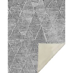 Premium Machine Washable ASB591 Pewter 50" x 70" Sherpa Throw Blanket
