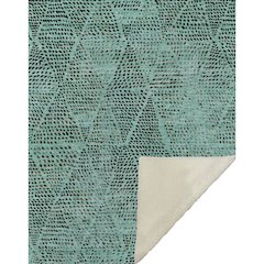 Premium Machine Washable ASB591 Teal 50" x 70" Sherpa Throw Blanket