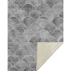 Premium Machine Washable ASB594 Gray 50" x 70" Sherpa Throw Blanket