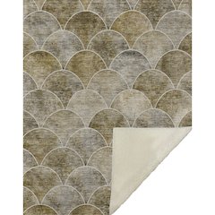 Premium Machine Washable ASB594 Taupe 50" x 70" Sherpa Throw Blanket