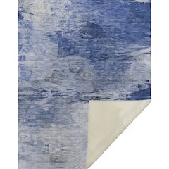 Premium Machine Washable ASB595 Blue 50" x 70" Sherpa Throw Blanket