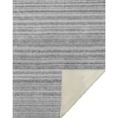 Premium Machine Washable ASB598 Gray 50" x 70" Sherpa Throw Blanket