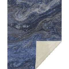 Premium Machine Washable ASB599 Blue 50" x 70" Sherpa Throw Blanket