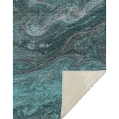 Premium Machine Washable ASB599 Teal 50" x 70" Sherpa Throw Blanket