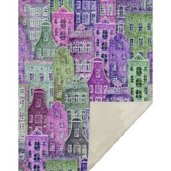 Premium Machine Washable ASB600 Purple 50" x 70" Sherpa Throw Blanket