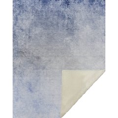 Premium Machine Washable ASB601 Blue 50" x 70" Sherpa Throw Blanket