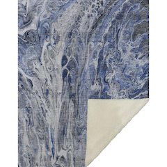 Premium Machine Washable ASB602 Blue 50" x 70" Sherpa Throw Blanket