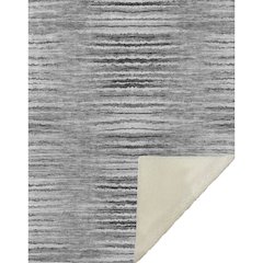 Premium Machine Washable ASB604 Silver 50" x 70" Sherpa Throw Blanket