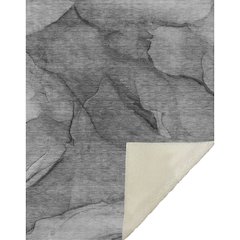 Premium Machine Washable ASB607 Gray 50" x 70" Sherpa Throw Blanket