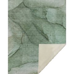 Premium Machine Washable ASB607 Green 50" x 70" Sherpa Throw Blanket