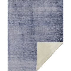 Premium Machine Washable ASB608 Navy 50" x 70" Sherpa Throw Blanket
