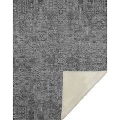 Premium Machine Washable ASB611 Charcoal 50" x 70" Sherpa Throw Blanket