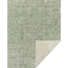 Premium Machine Washable ASB611 Green 50" x 70" Sherpa Throw Blanket