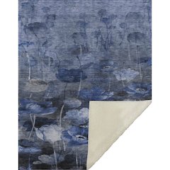 Premium Machine Washable ASB613 Blue 50" x 70" Sherpa Throw Blanket