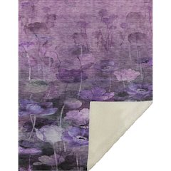 Premium Machine Washable ASB613 Purple 50" x 70" Sherpa Throw Blanket