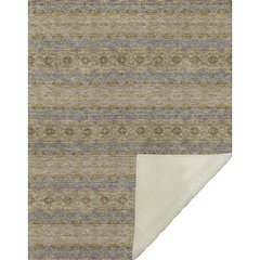 Premium Machine Washable ASB615 Gold 50" x 70" Sherpa Throw Blanket