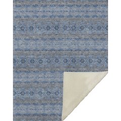 Premium Machine Washable ASB615 Navy 50" x 70" Sherpa Throw Blanket