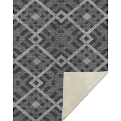 Premium Machine Washable ASB616 Charcoal 50" x 70" Sherpa Throw Blanket