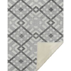 Premium Machine Washable ASB616 Gray 50" x 70" Sherpa Throw Blanket