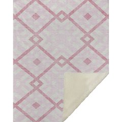 Premium Machine Washable ASB616 Pink 50" x 70" Sherpa Throw Blanket