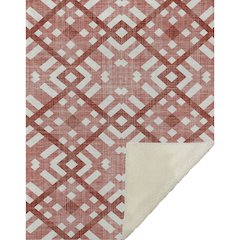 Premium Machine Washable ASB616 Red 50" x 70" Sherpa Throw Blanket