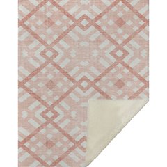 Premium Machine Washable ASB616 Salmon 50" x 70" Sherpa Throw Blanket