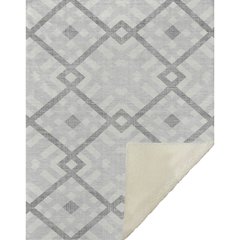 Premium Machine Washable ASB616 Silver 50" x 70" Sherpa Throw Blanket