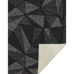 Premium Machine Washable ASB618 Black 50" x 70" Sherpa Throw Blanket