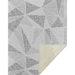 Premium Machine Washable ASB618 Gray 50" x 70" Sherpa Throw Blanket