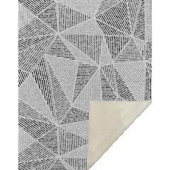 Premium Machine Washable ASB618 Pewter 50" x 70" Sherpa Throw Blanket