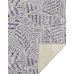 Premium Machine Washable ASB618 Purple 50" x 70" Sherpa Throw Blanket