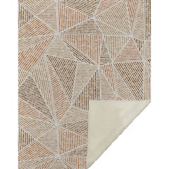 Premium Machine Washable ASB618 Terracotta 50" x 70" Sherpa Throw Blanket