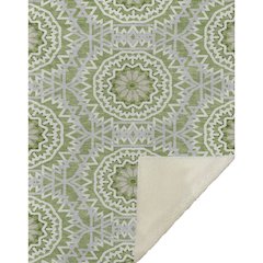 Premium Machine Washable ASB619 Green 50" x 70" Sherpa Throw Blanket