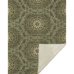 Premium Machine Washable ASB619 Olive 50" x 70" Sherpa Throw Blanket