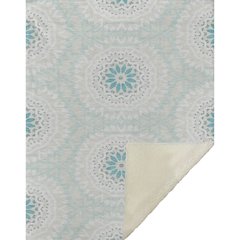 Premium Machine Washable ASB619 Teal 50" x 70" Sherpa Throw Blanket