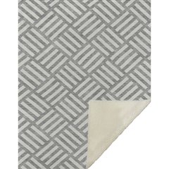 Premium Machine Washable ASB620 Gray 50" x 70" Sherpa Throw Blanket