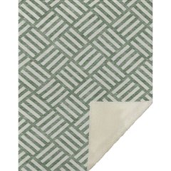 Premium Machine Washable ASB620 Green 50" x 70" Sherpa Throw Blanket