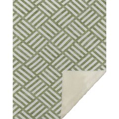 Premium Machine Washable ASB620 Olive 50" x 70" Sherpa Throw Blanket